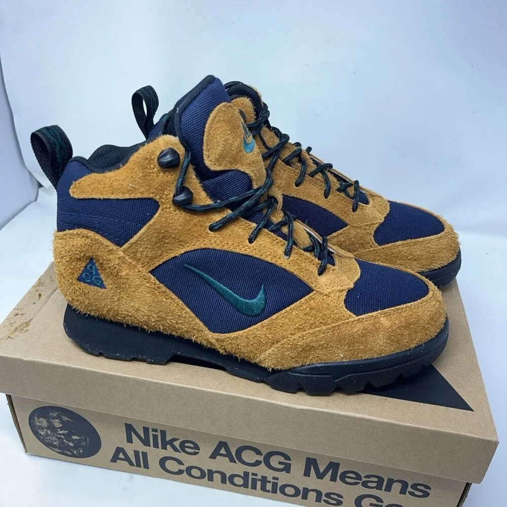 BNIB NIKE ACG Torre Mid Canvas and Suede Hiking Boots US 7 UK 6 Burnt Sienna - Picture 4 of 12